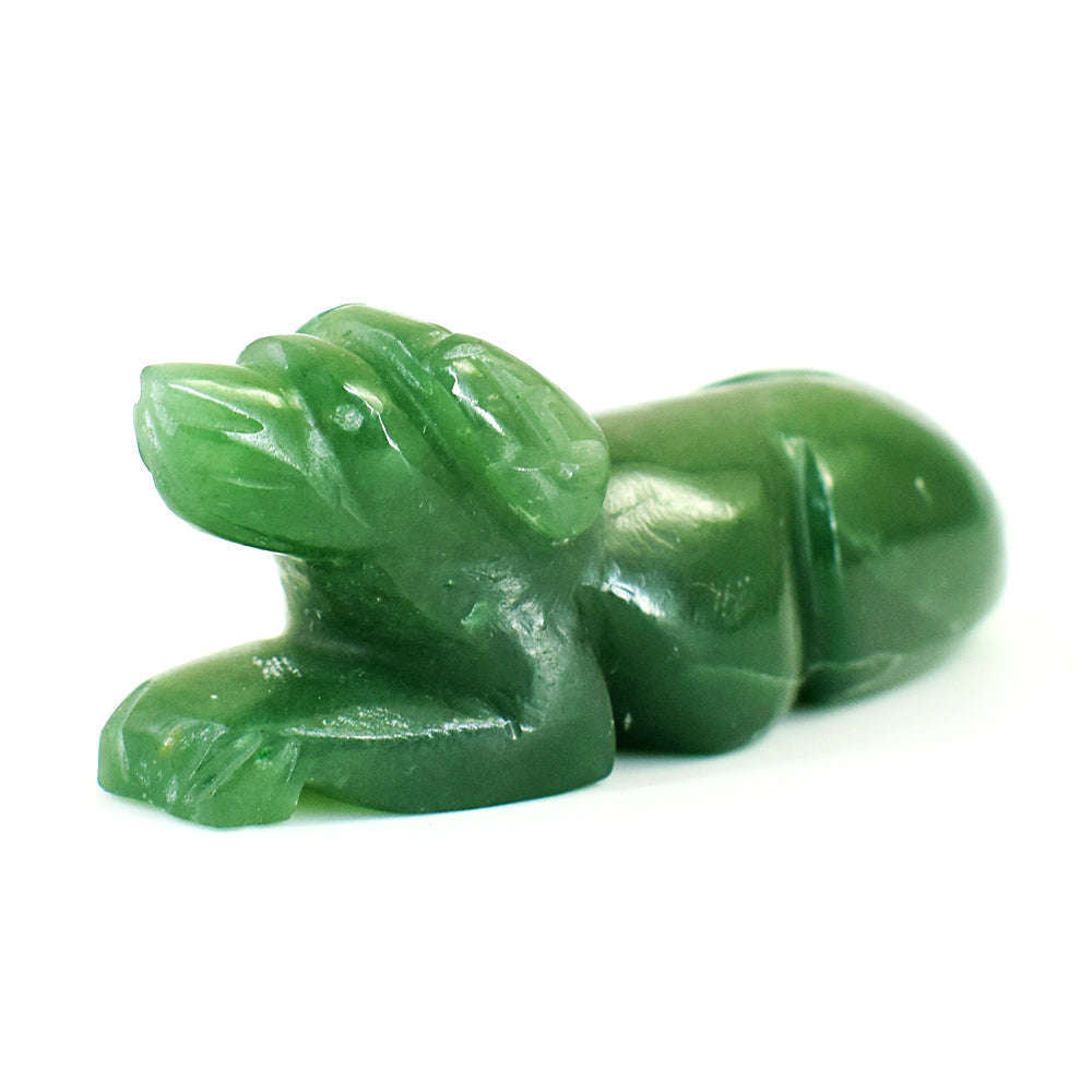 gemsmore:Genuine Aventurine Hand Carved Genuine Crystal Gemstone Carving Dog