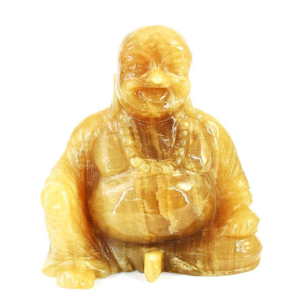 gemsmore:Genuine Aventurine Hand Carved Genuine Crystal Gemstone Carving Laughing Buddha