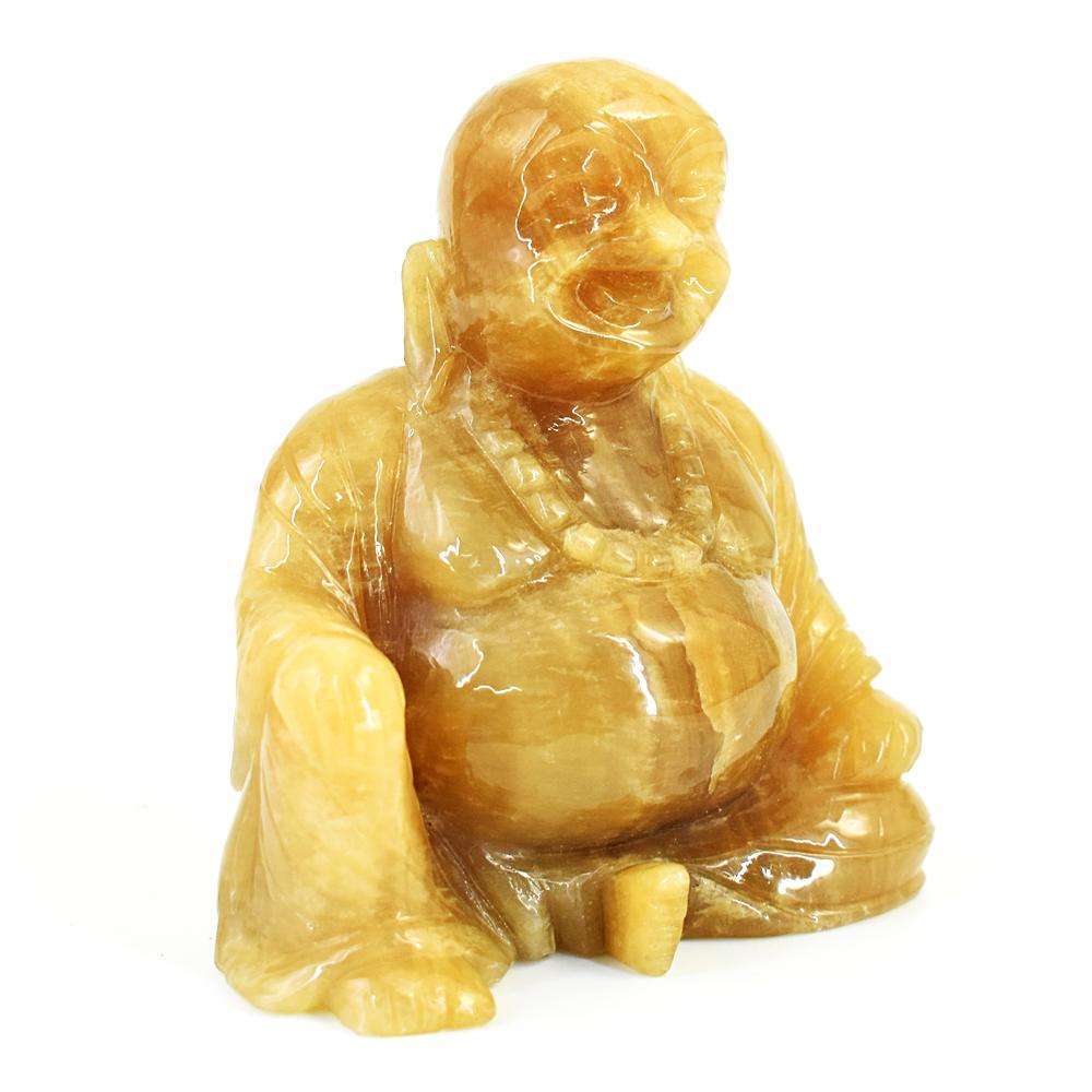 gemsmore:Genuine Aventurine Hand Carved Genuine Crystal Gemstone Carving Laughing Buddha