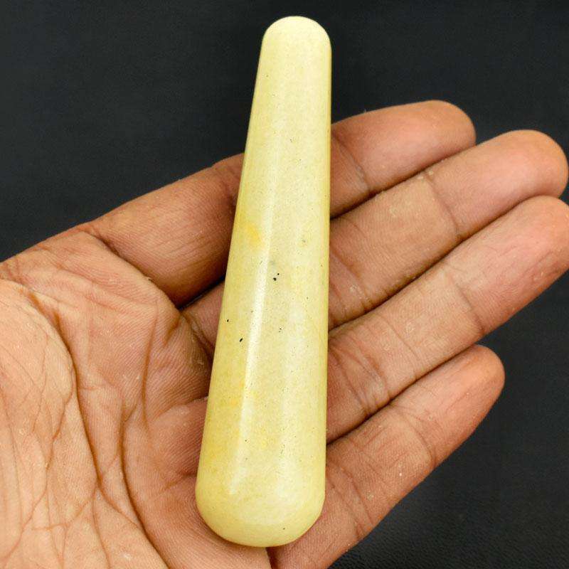 gemsmore:Genuine Aventurine Healing Carved Massage Wand