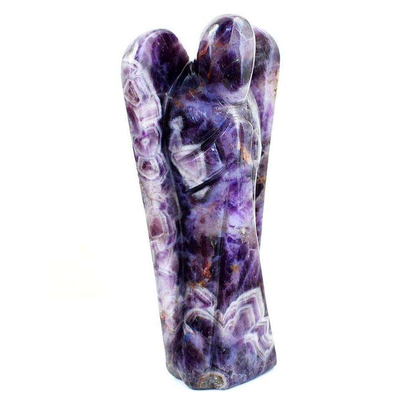 gemsmore:Genuine Bi-Color Amethyst Hand Carved Healing Museum Size Angel