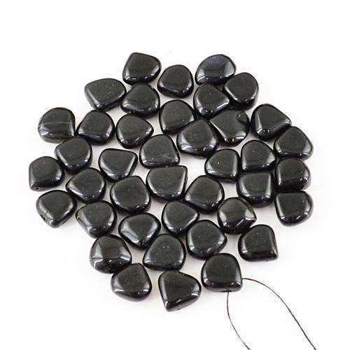 gemsmore:Genuine Black Onyx Drilled Beads Lot