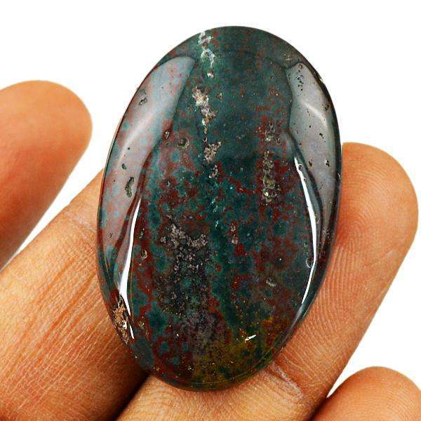 gemsmore:Genuine Bloodstone Oval Shape Untreated Loose Gemstone