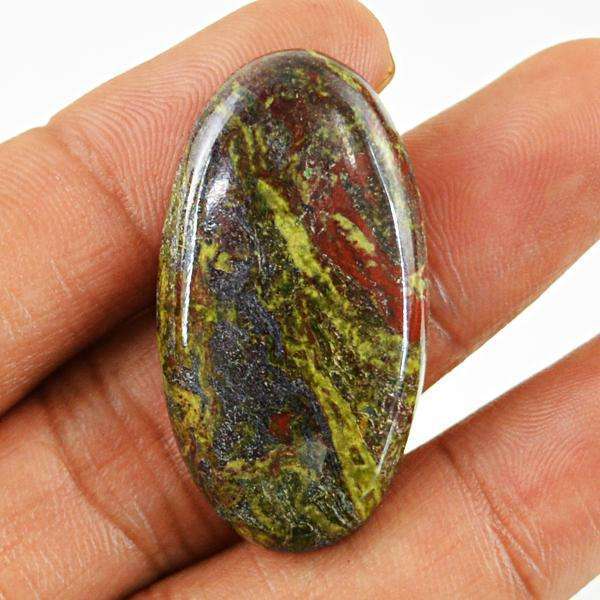 gemsmore:Genuine Bloodstone Oval Shape Untreated Loose Gemstone