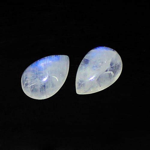 gemsmore:Genuine Blue Color Change Moonstone Gems Pair