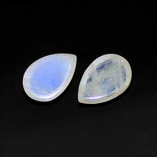 gemsmore:Genuine Blue Color Change Moonstone Gems Pair