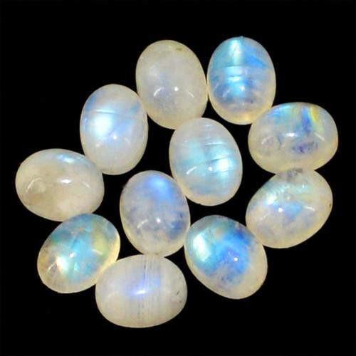 gemsmore:Genuine Blue Color Flash Moonstone Gemstone Lot