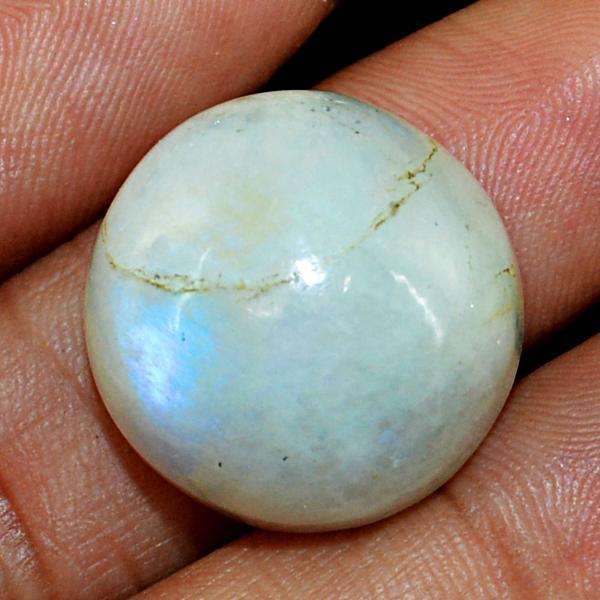 gemsmore:Genuine Blue Flash Moonstone Round Shape Loose Gemstone