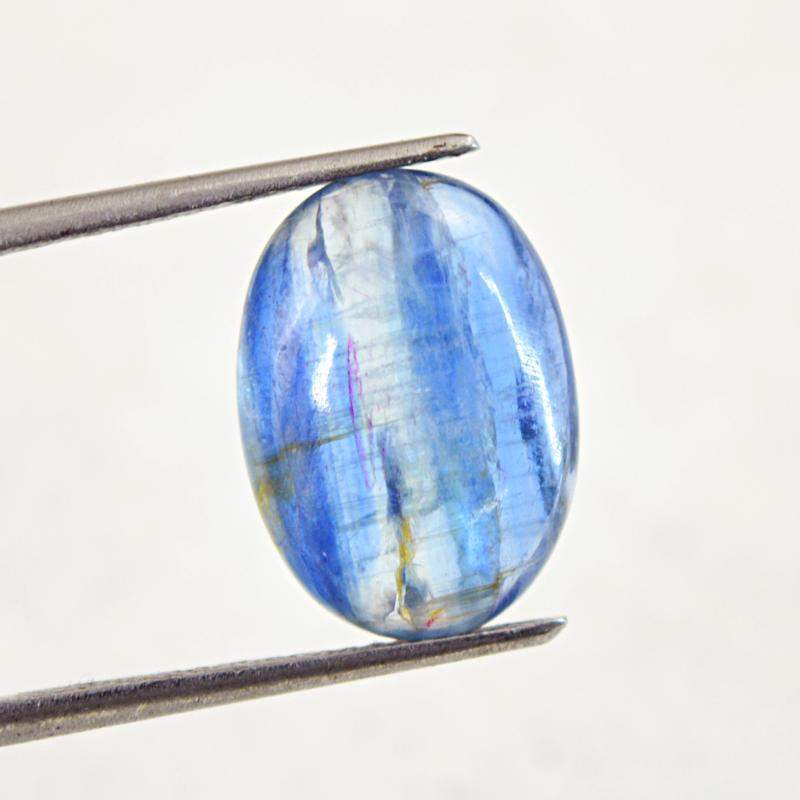 gemsmore:Genuine Blue Kynite Natural Oval Shape Loose Gemstone