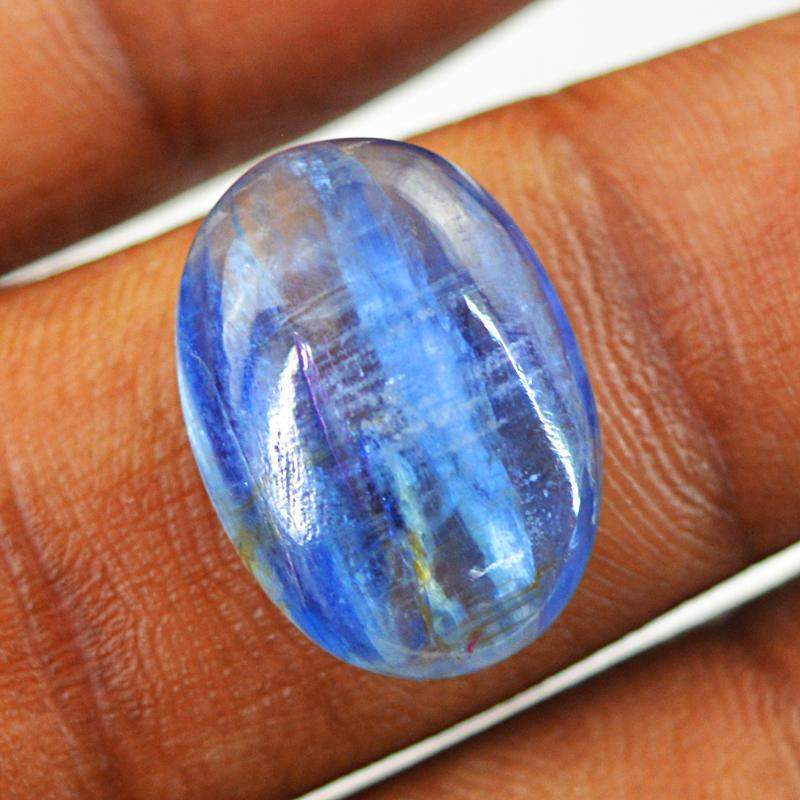 gemsmore:Genuine Blue Kynite Natural Oval Shape Loose Gemstone