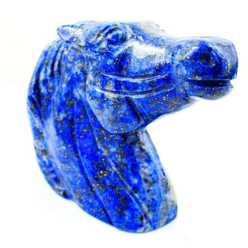 gemsmore:Genuine Blue Lapis Lazuli Carved Horse Burst