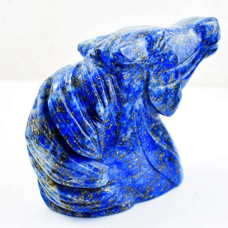 gemsmore:Genuine Blue Lapis Lazuli Carved Horse Burst