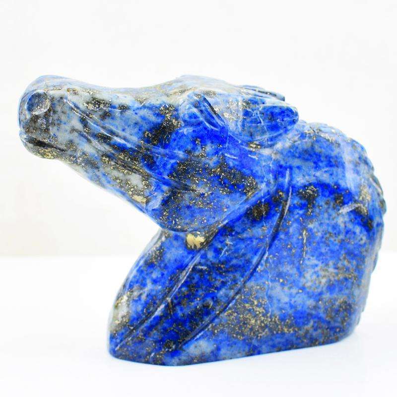 gemsmore:Genuine Blue Lapis Lazuli Carved Horse Burst