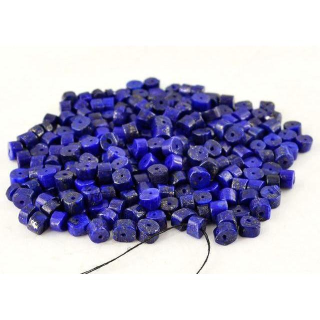 gemsmore:Genuine Blue Lapis Lazuli Drilled Beads Lot