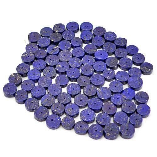 gemsmore:Genuine Blue Lapis Lazuli Drilled Beads Lot