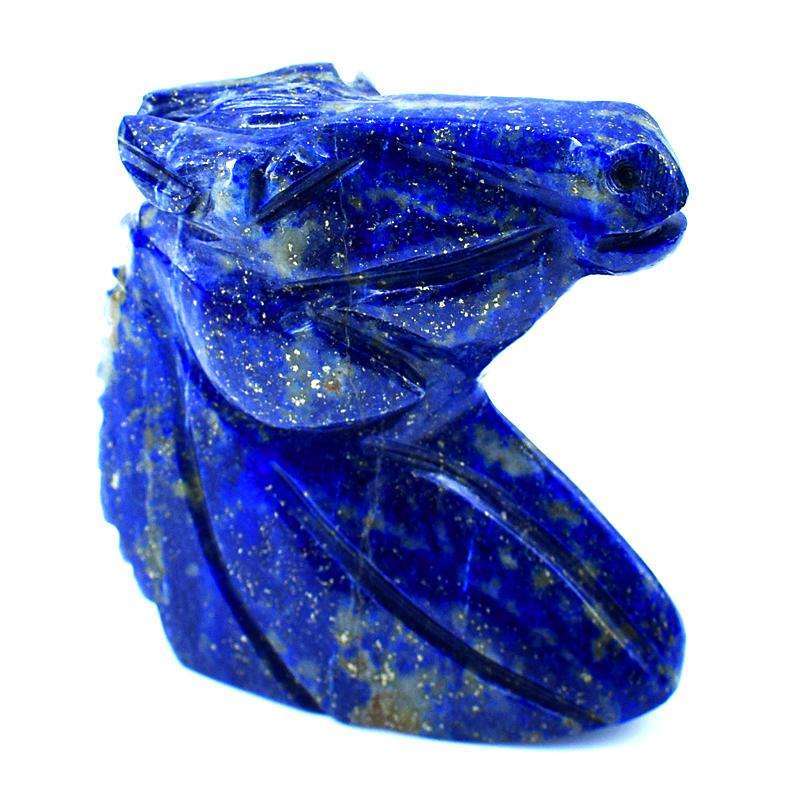 gemsmore:Genuine Blue Lapis Lazuli Hand Carved Horse Burst