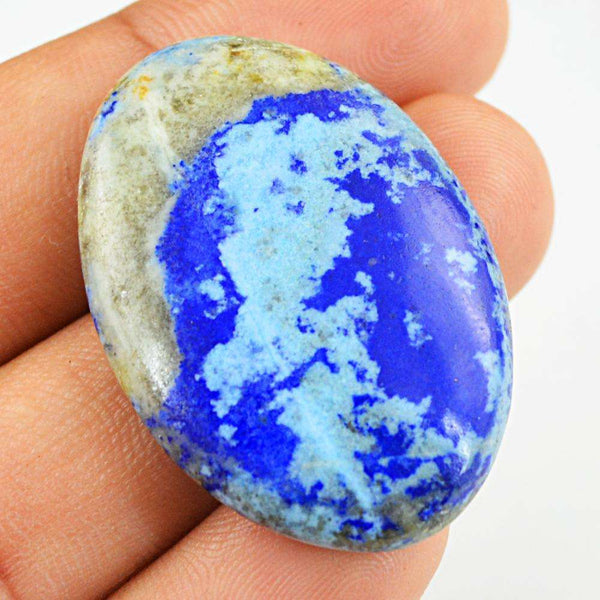 gemsmore:Genuine Blue Lapis Lazuli Oval Shape Loose Gemstone