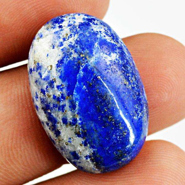 gemsmore:Genuine Blue Lapis Lazuli Oval Shape Loose Gemstone