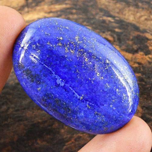 gemsmore:Genuine Blue Lapis Lazuli Oval Shaped Gemstone