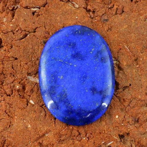 gemsmore:Genuine Blue Lapis Lazuli Oval Shaped Gemstone