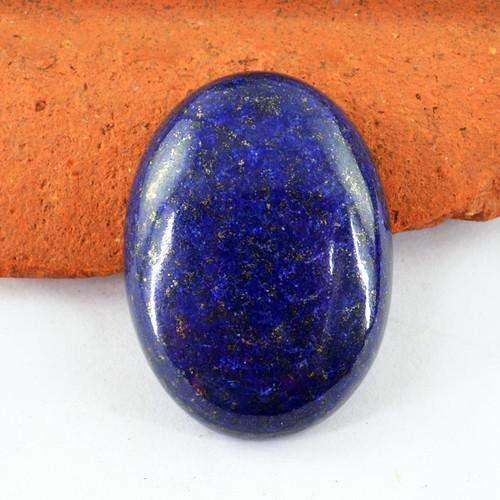 gemsmore:Genuine Blue Lapis Lazuli Oval Shaped Gemstone