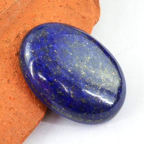 gemsmore:Genuine Blue Lapis Lazuli Oval Shaped Gemstone