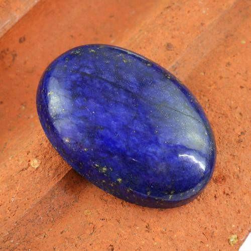 gemsmore:Genuine Blue Lapis Lazuli Oval Shaped Gemstone