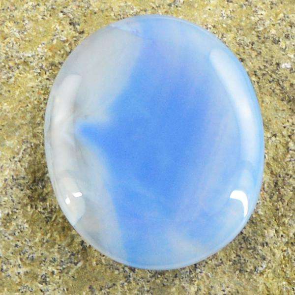gemsmore:Genuine Blue Onyx Oval Shape Loose Gemstone