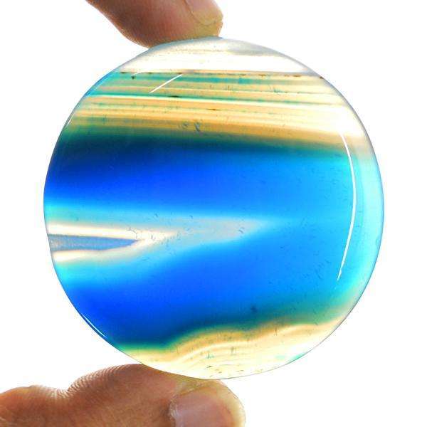 gemsmore:Genuine Blue Onyx Round Shape Untreated Loose Gemstone