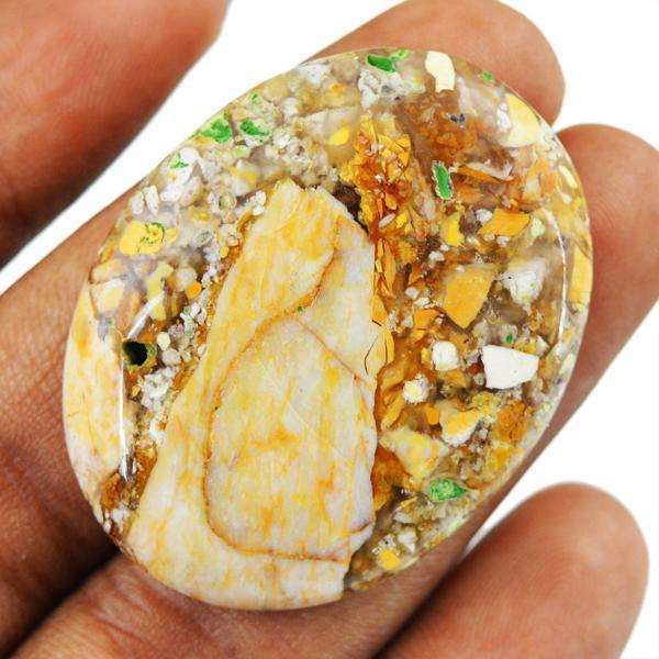 gemsmore:Genuine Brecciated Mookaite Oval Shape Untreated Loose Gemstone