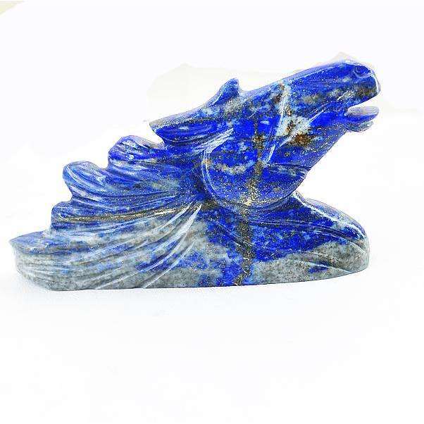 gemsmore:Genuine Carved Blue Lapis Lazuli Horse Bust