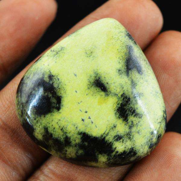 gemsmore:Genuine Cheetah Jasper Pear Shape Untreated Loose Gemstone