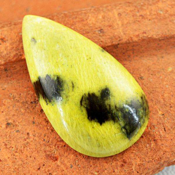 gemsmore:Genuine Cheetah Jasper Pear Shape Untreated Loose Gemstone