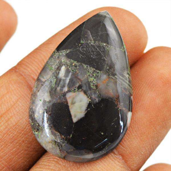 gemsmore:Genuine Conglomerate Jasper Pear Shape Untreated Loose Gemstone