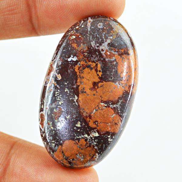 gemsmore:Genuine Copper Azurite Oval Shape Untreated Loose Gemstone