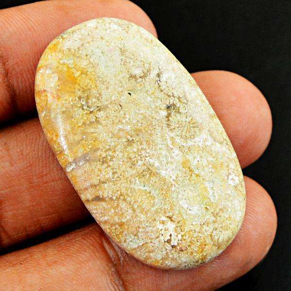 gemsmore:Genuine Coral Fossil Oval Shape Loose Gemstone