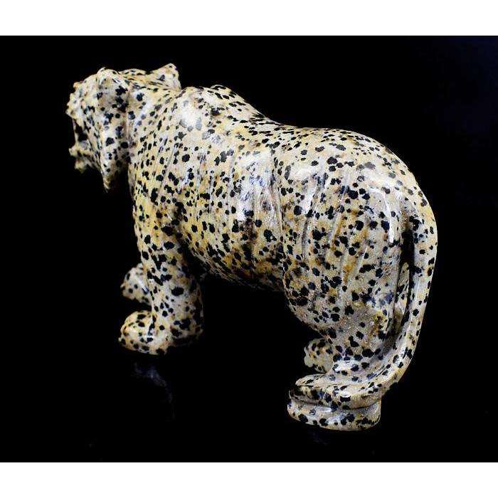 gemsmore:Genuine Dalmation Jasper Artisian Carved Tiger