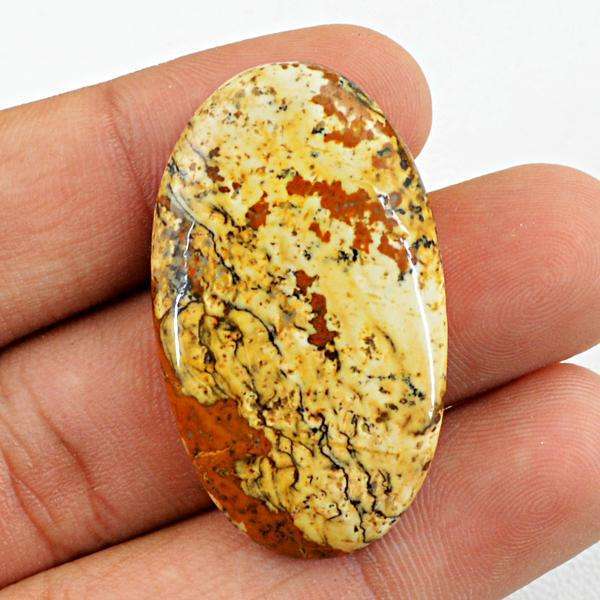 gemsmore:Genuine Desert Jasper Oval Shape Untreated Loose Gemstone