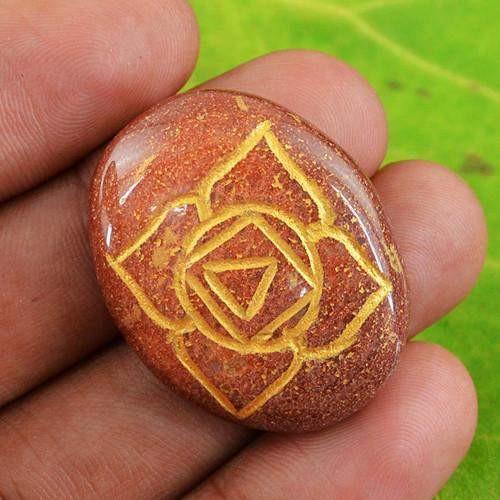 gemsmore:Genuine Designer Chakra Brown Sandstone Gemstone