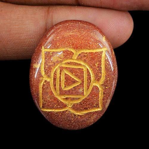 gemsmore:Genuine Designer Chakra Brown Sandstone Gemstone