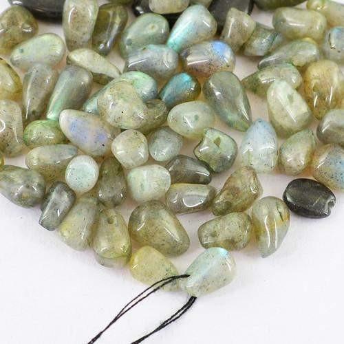 gemsmore:Genuine Drilled Labradorite Beads Lot