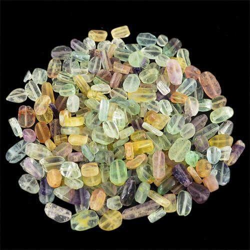 gemsmore:Genuine Drilled Multicolor Fluorite Beads Gemstone Lot