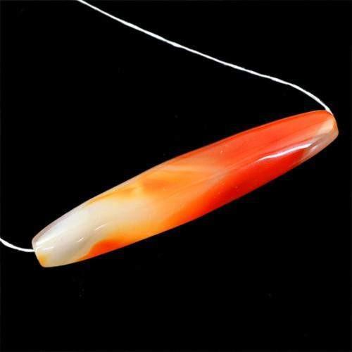 gemsmore:Genuine Drilled Orange Onyx Bead