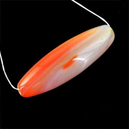 gemsmore:Genuine Drilled Orange Onyx Bead