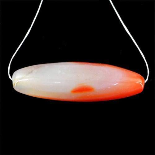 gemsmore:Genuine Drilled Orange Onyx Bead
