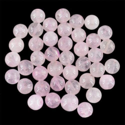gemsmore:Genuine Drilled Pink Rose Quartz Beads Lot