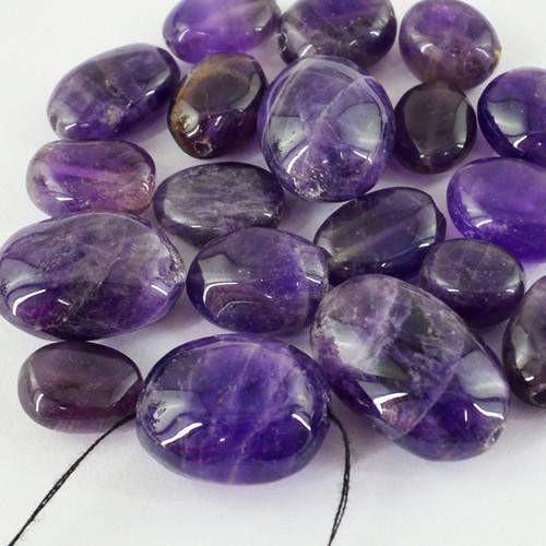 gemsmore:Genuine Drilled Purple Amethyst Beads Lot