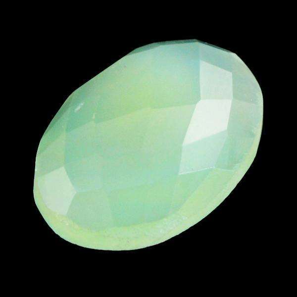 gemsmore:Genuine Faceted Chalcedony Oval Shape Untreated Loose gemstone