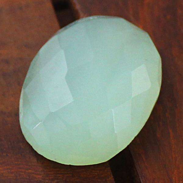 gemsmore:Genuine Faceted Chalcedony Oval Shape Untreated Loose gemstone