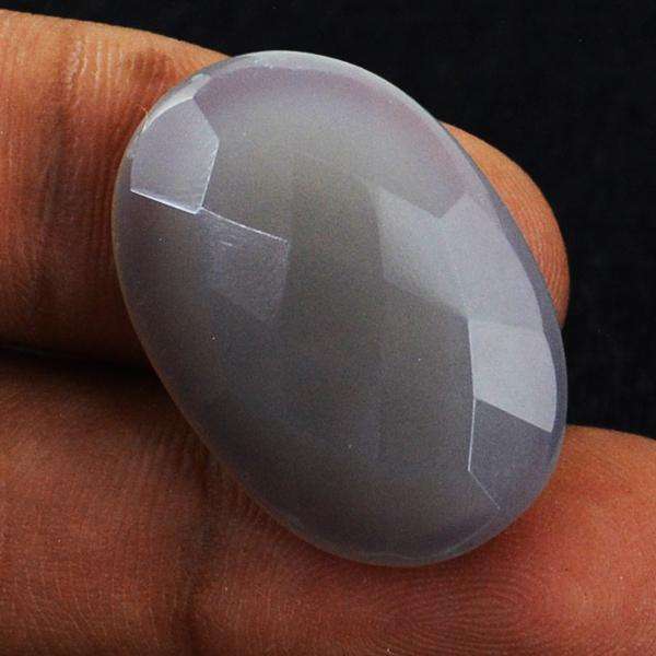 gemsmore:Genuine Faceted Chalcedony Oval Shape Untreated Loose gemstone